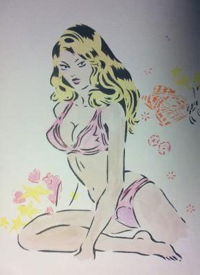 Pin-up-girl-stencil - Pia Drescher - Array auf Array - Array - Array Pin-up-girl-stencil - Pia Drescher - Array auf Array - Array - Array