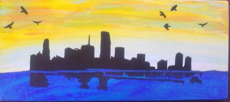 City Silhouette-stencil - Pia Drescher - Array auf Array - Array - Array City Silhouette-stencil - Pia Drescher - Array auf Array - Array - Array