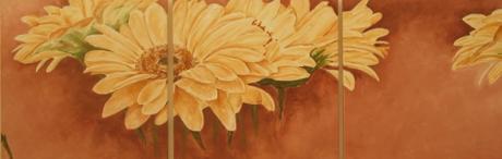White Gerbera, 3teiler - ku_art - Array auf Array - Array - White Gerbera, 3teiler - ku_art - Array auf Array - Array -