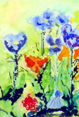 Flora, 2002, 32x24 quer, Aquarell, - Eva Goerlich - Array auf Array - Array - Flora, 2002, 32x24 quer, Aquarell, - Eva Goerlich - Array auf Array - Array -