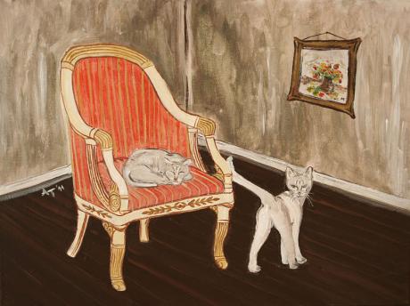 Die Katze auf dem Stuhl - Annett Tropschug - Array auf Array - Array - Array Die Katze auf dem Stuhl - Annett Tropschug - Array auf Array - Array - Array