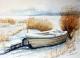 Boot im Schnee Boot im Schnee