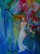 Die Harfespielerin - elena zjazeva - Acryl auf Leinwand - Harmonie-Liebe-Sehnsucht-Zuneigung - GegenstÃ¤ndlich