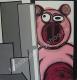 Pigzilla - Toast Kunst - Illustration-Acryl-Mischtechnik auf Leinwand - Stillleben - Figuration