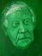 Helmut Schmidt - Portraitstudie in Grün - Ulrich Bäumer - Acryl auf Leinwand - Portrait - Gegenständlich Helmut Schmidt - Portraitstudie in Grün - Ulrich Bäumer - Acryl auf Leinwand - Portrait - Gegenständlich