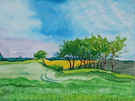 Landschaft mit Rabsfeld - Egon Rathke - Array auf - Array - Array Landschaft mit Rabsfeld - Egon Rathke - Array auf - Array - Array