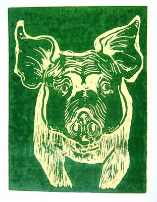 Holzschnitt Schwein - Anja Riedel - Array auf - Array - Holzschnitt Schwein - Anja Riedel - Array auf - Array -