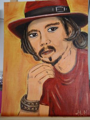 Mann mit Hut (Jonny) - Marlies Noßack - Array auf Array - - Array Mann mit Hut (Jonny) - Marlies Noßack - Array auf Array - - Array